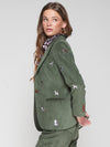 VILAGALLO HEATHER JACKET EMB CORDUROY GREEN HUNTING