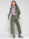 VILAGALLO HEATHER JACKET EMB CORDUROY GREEN HUNTING