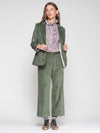 VILAGALLO HEATHER JACKET EMB CORDUROY GREEN HUNTING
