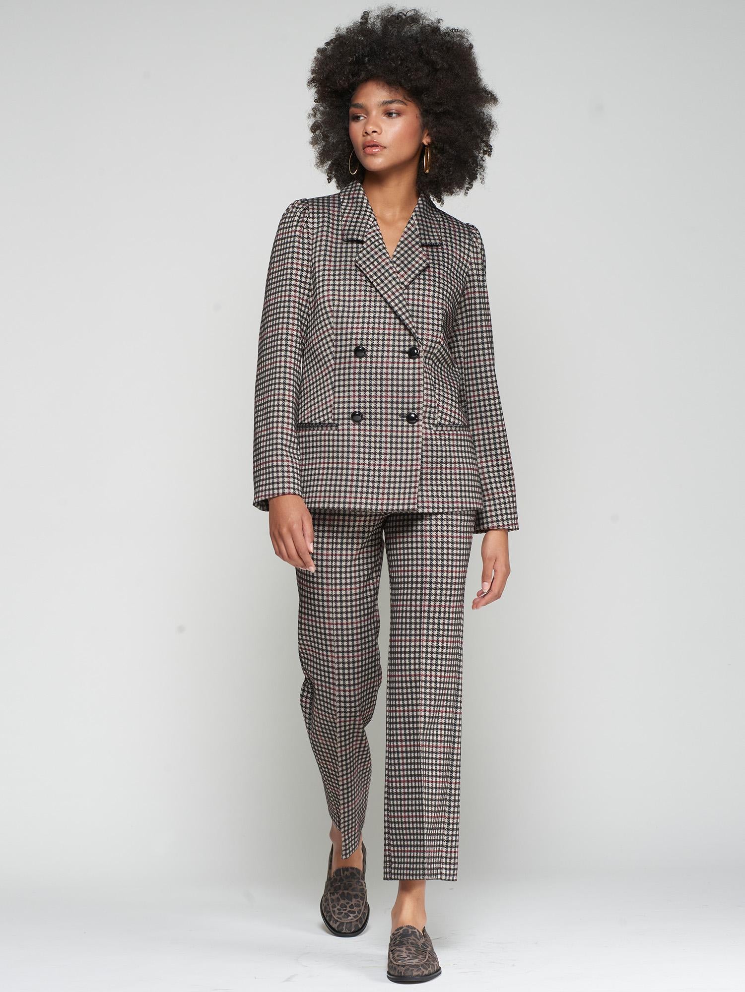 VILAGALLO CAROLE HOUNDSTOOTH KNIT PANTS