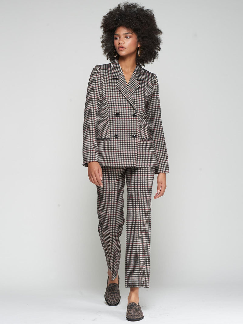 VILAGALLO CAROLE HOUNDSTOOTH KNIT PANTS