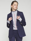 VILAGALLO NAVY BLUE JACKET WITH 2 OPENINGS STRUCTURE