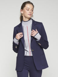 VILAGALLO NAVY BLUE JACKET WITH 2 OPENINGS STRUCTURE