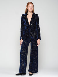 VILAGALLO HELEN VELVET JACKET FLOWER SEQUINS