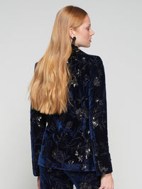 VILAGALLO HELEN VELVET JACKET FLOWER SEQUINS