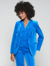 VILAGALLO HEATHER BLUE VELVET JACKET