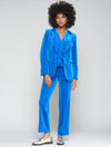 VILAGALLO ELISA BLUE VELVET PANTS
