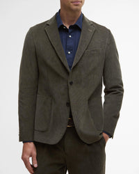 BARBOUR WALLINGTON CORD BLAZER - OLIVE