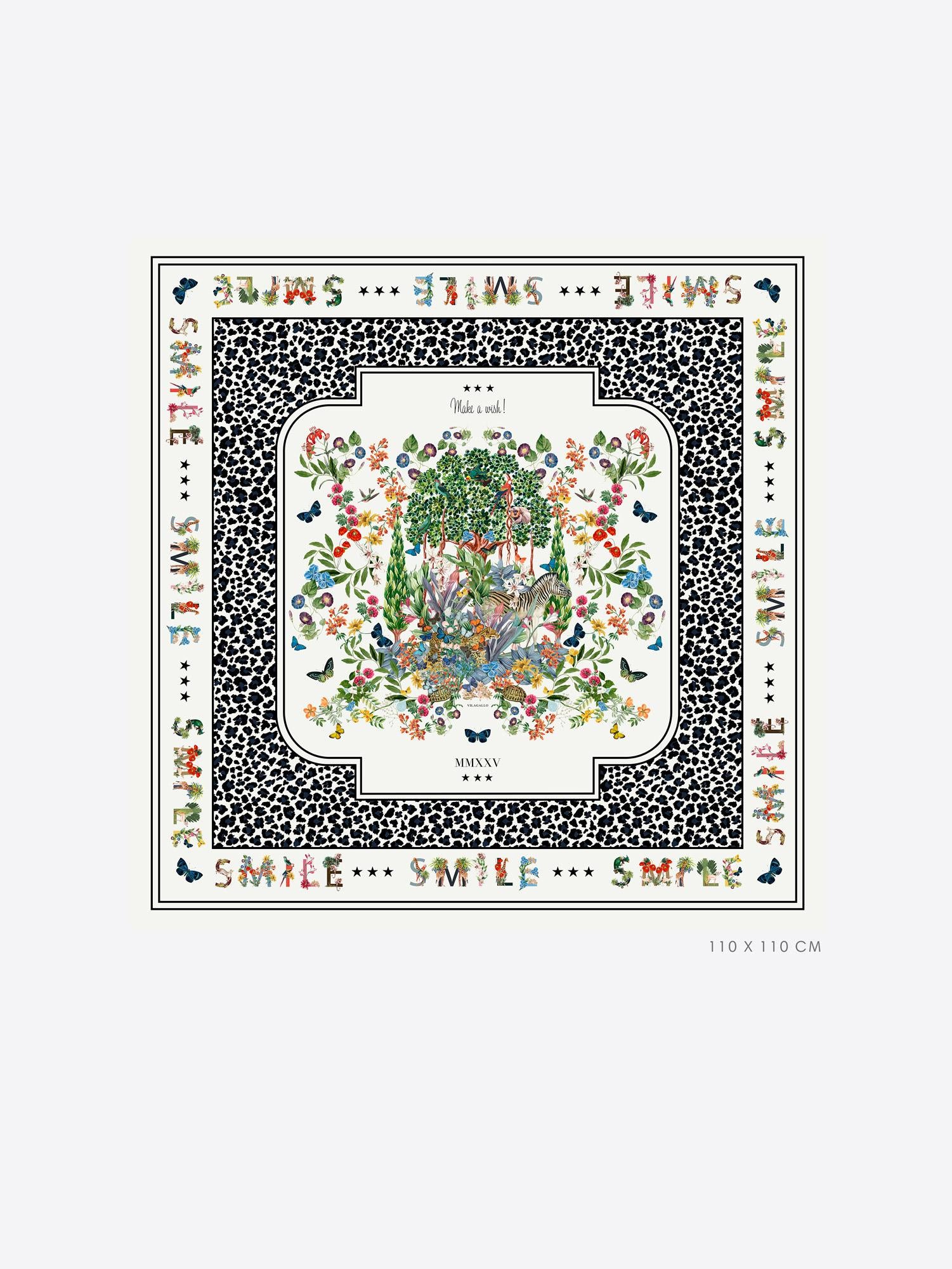 VILAGALLO SILK SCARF MAKE A WISH SILK