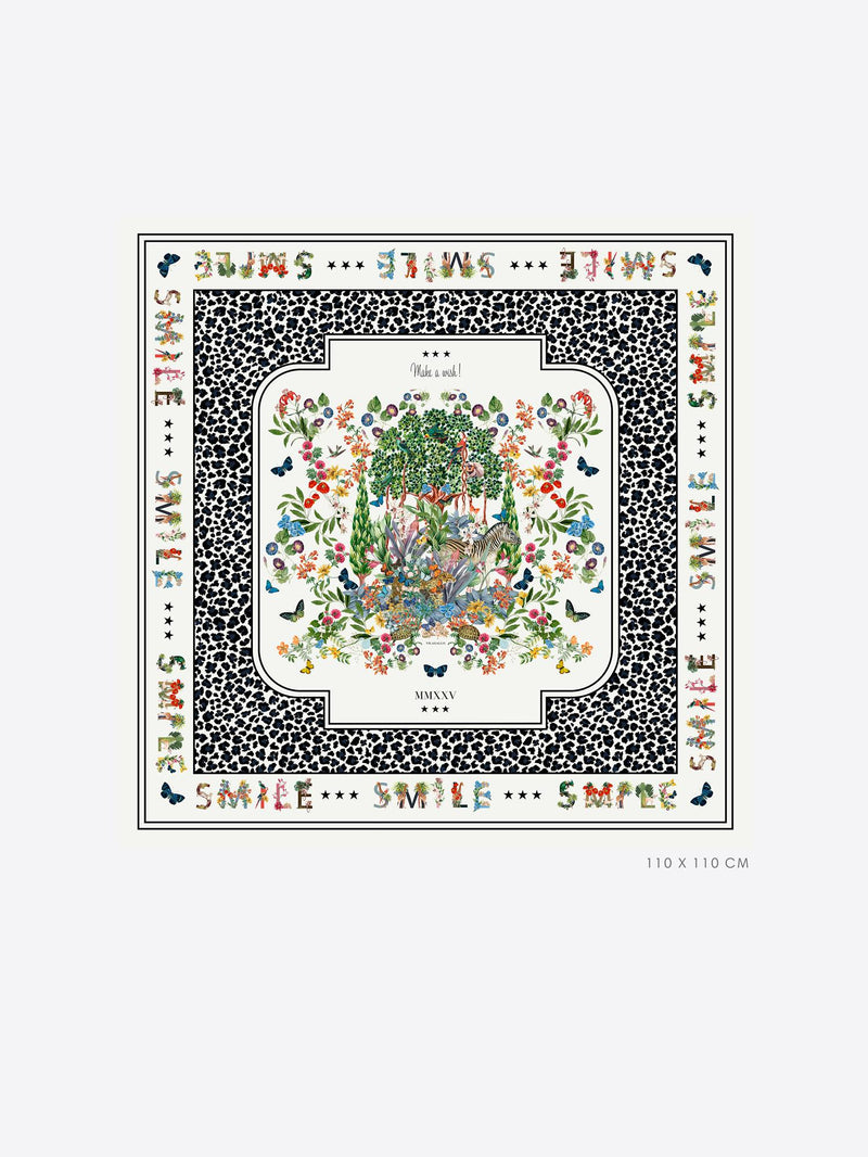 VILAGALLO SILK SCARF MAKE A WISH SILK