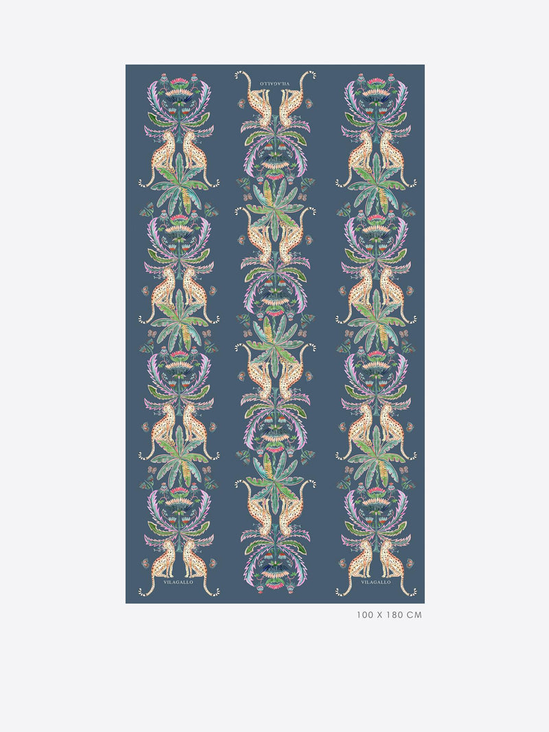 VILAGALLO LEOPARDS AND PALM TREES SCARF