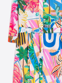 VILAGALLO ISOTA COMO PRINT DRESS