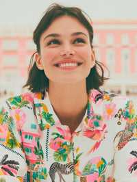 VILAGALLO TEA CALIFORNIA SEDA PRINT SHIRT