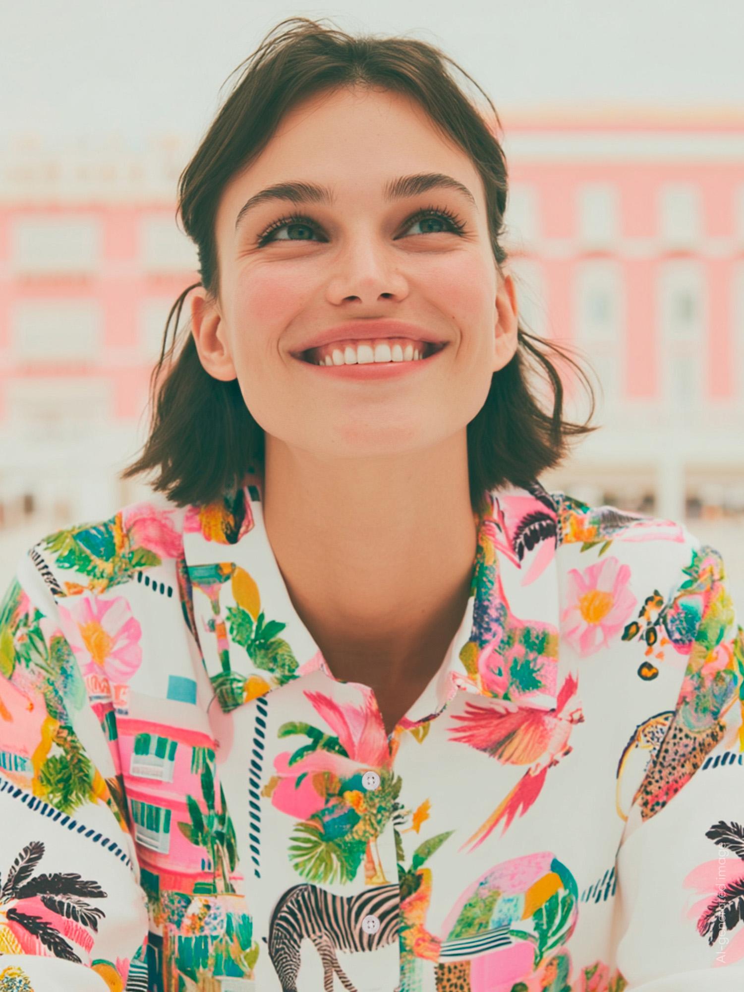 VILAGALLO TEA CALIFORNIA SEDA PRINT SHIRT