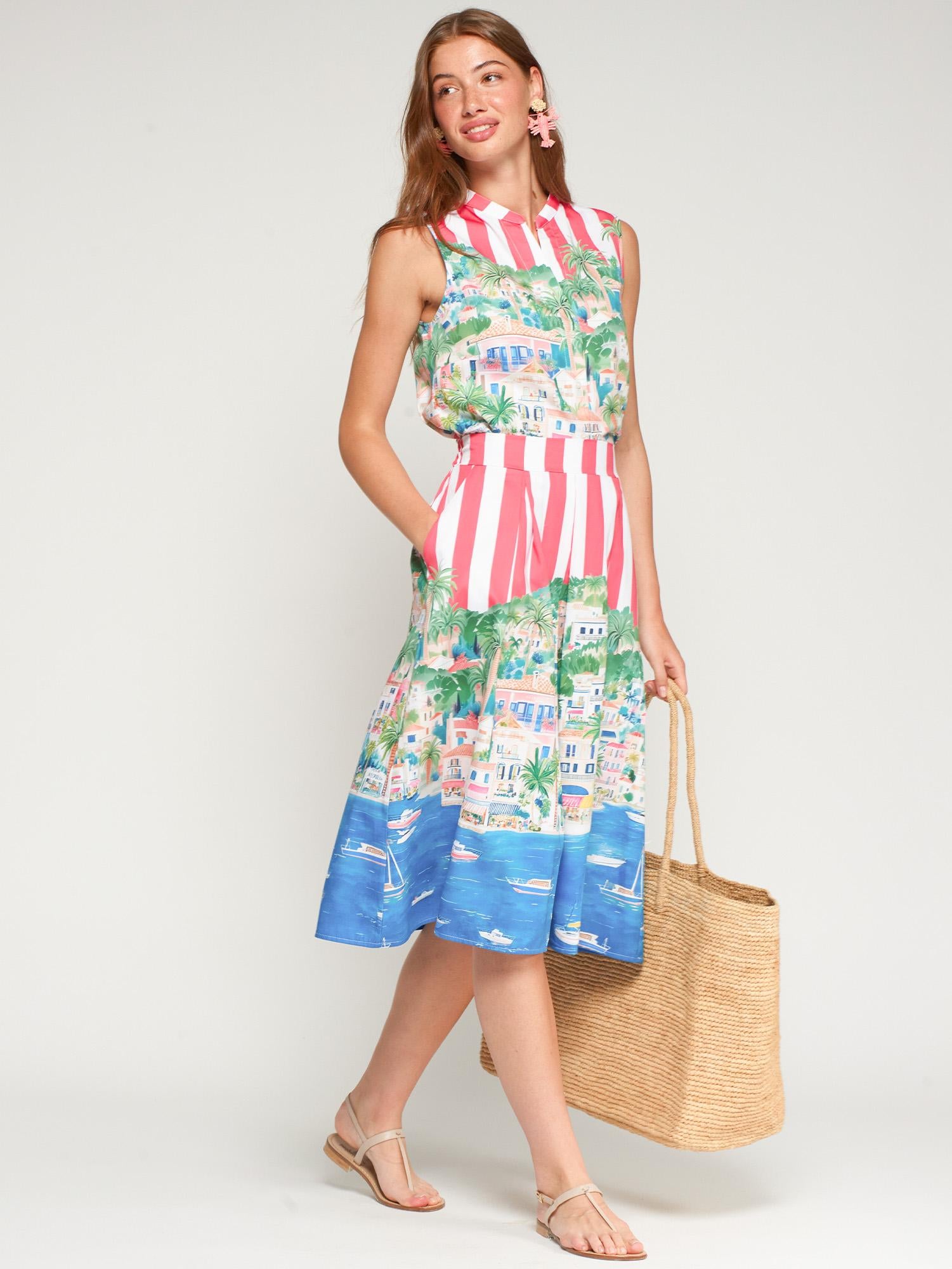 VILAGALLO OLIMPIA PUERTO BANUS RY ALG PRINT SKIRT