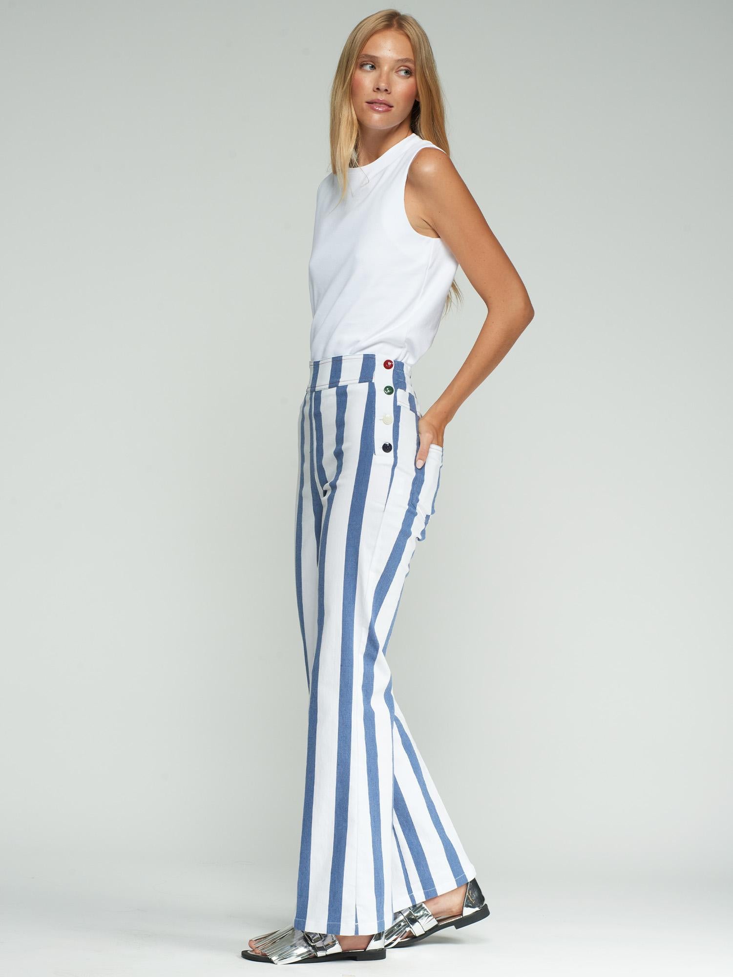 VILAGALLO TEODORA RAYA ELASTICA PANT - BLUE