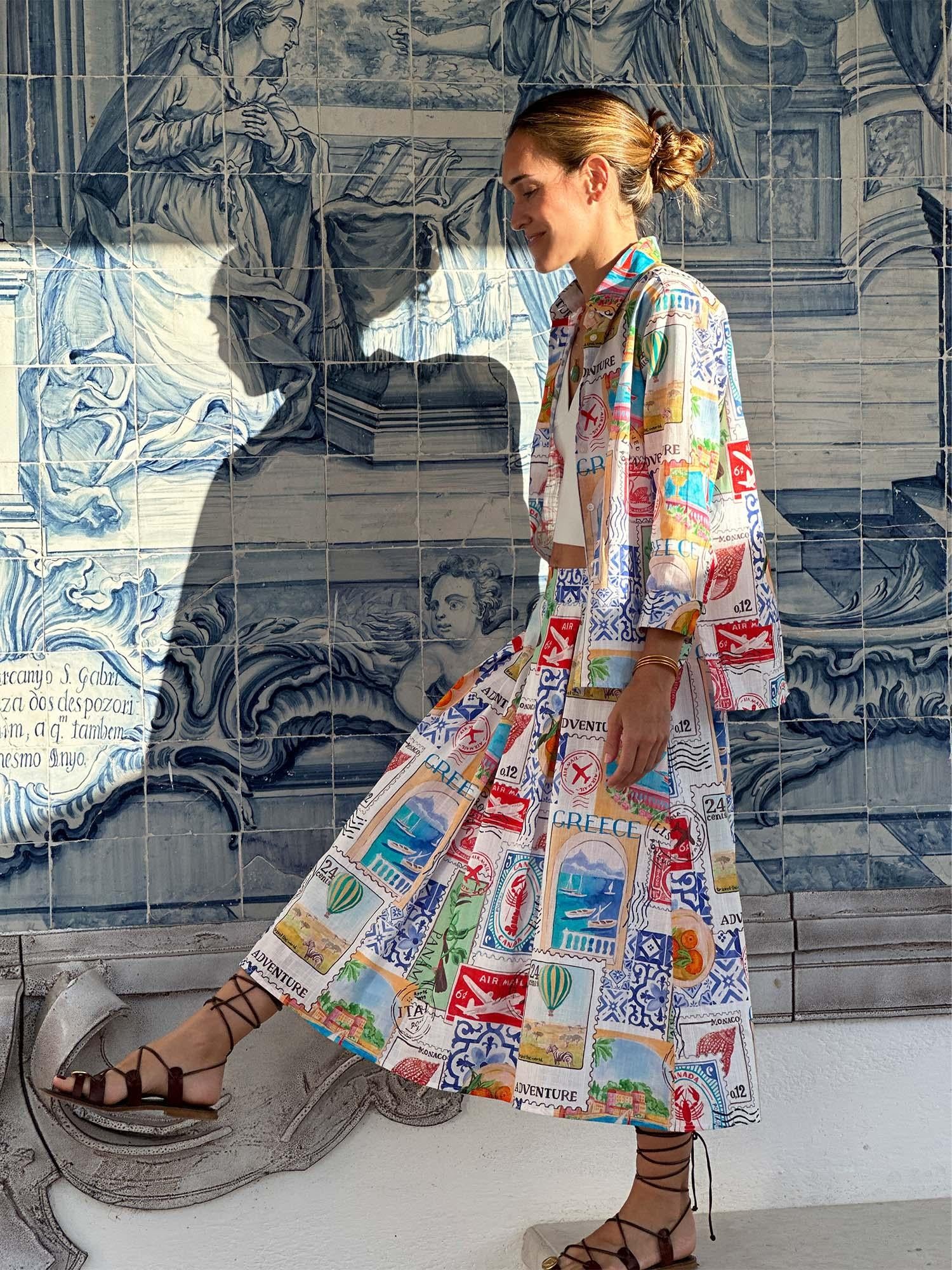 VILAGALLO OLIMPIA SELLOS VIAJES SKIRT