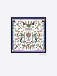 VILAGALLO SILK MEDIUM JUNGLE DISCO SCARF