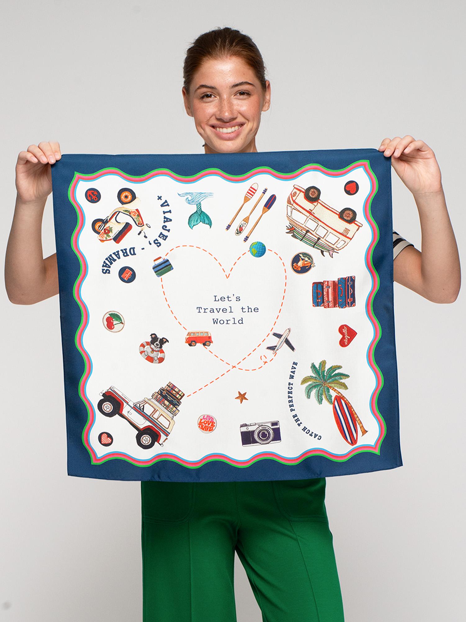 VILAGALLO SILK MEDIUM SURF SCARF