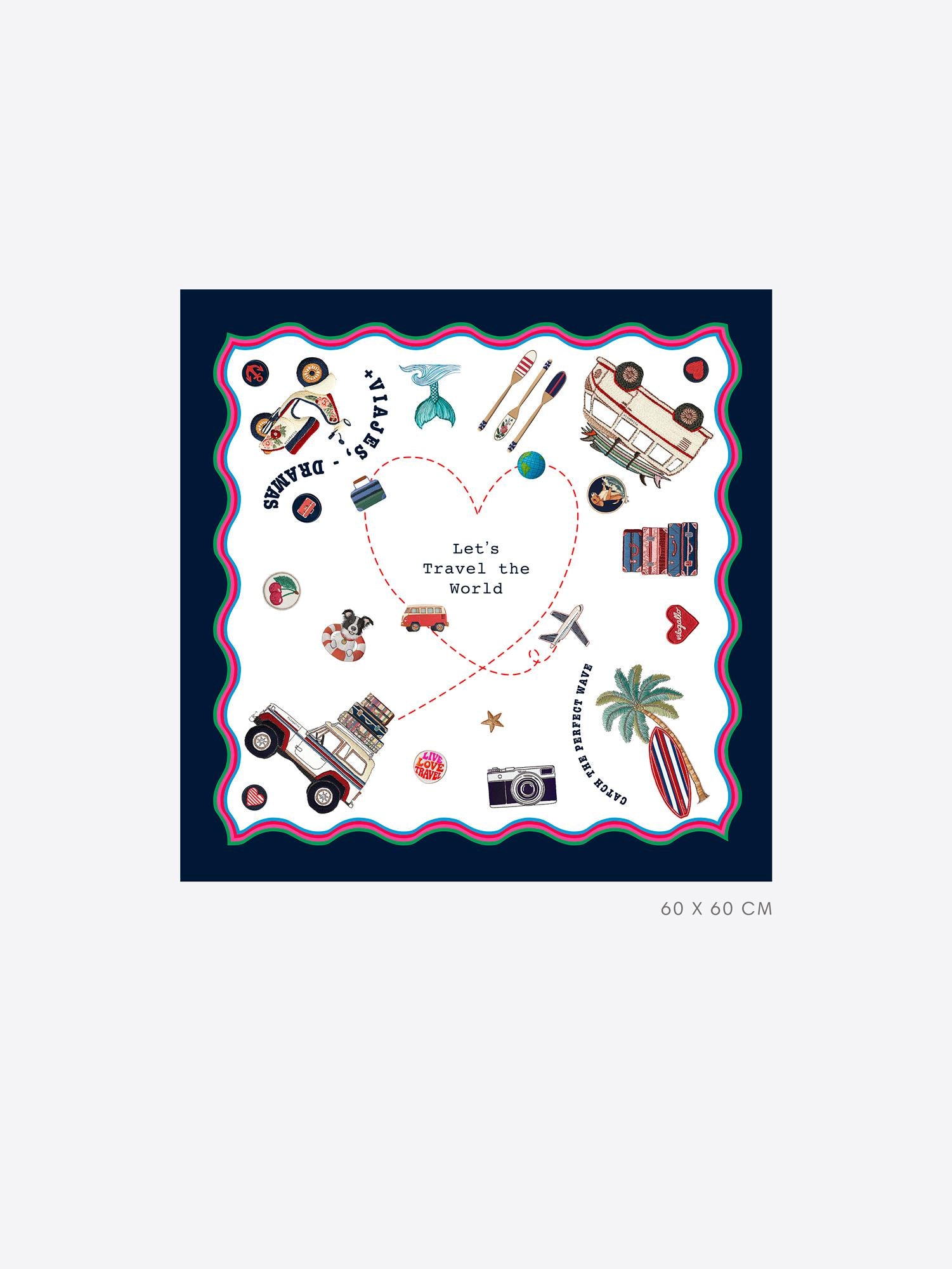 VILAGALLO SILK MEDIUM SURF SCARF