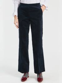 VILAGALLO MARTINA NAVY VELVET PANT