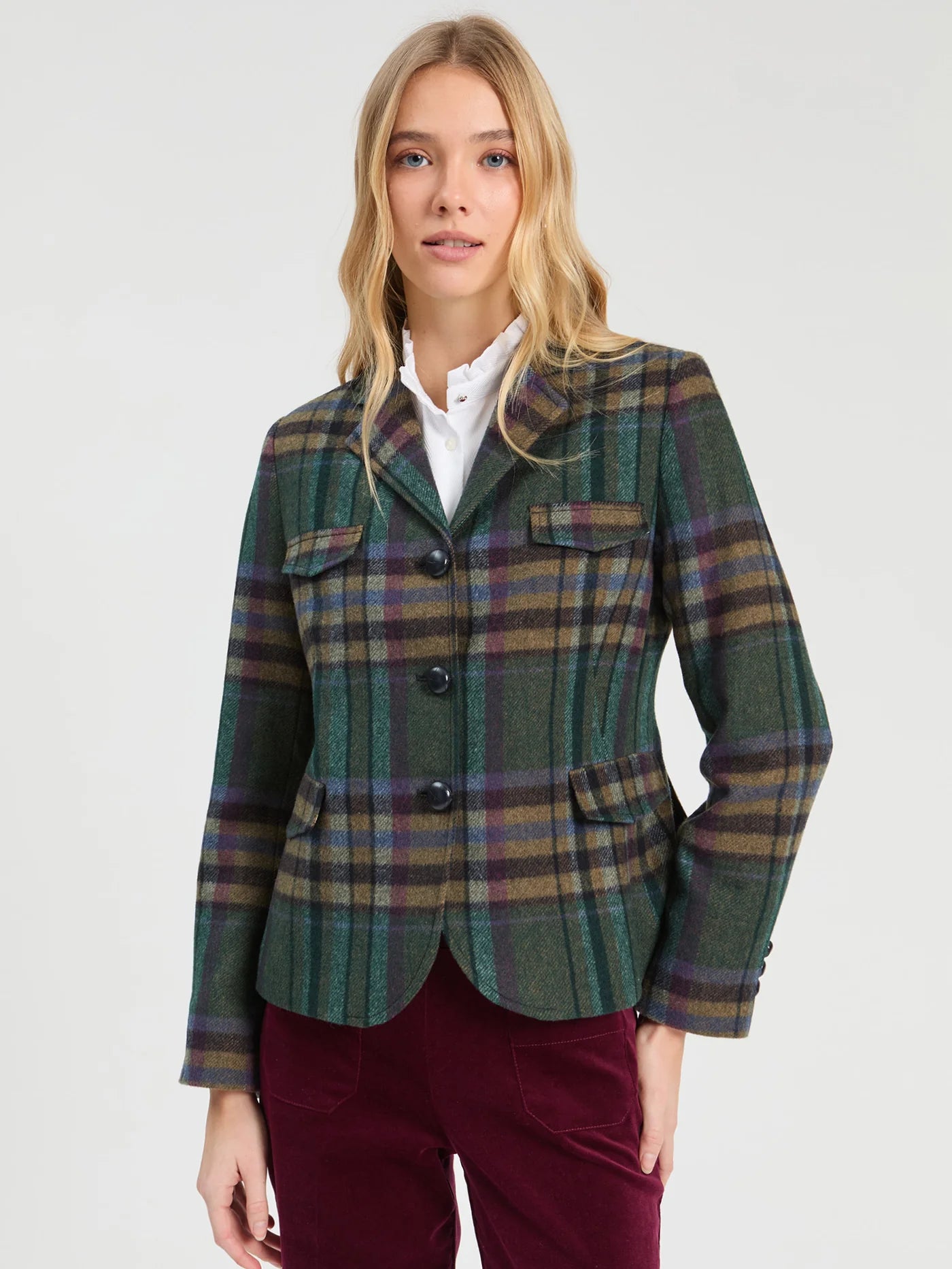 VILAGALLO MAYA PLAID JACKET