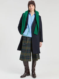 VILAGALLO HERRINGBONE NAVY COAT