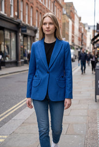 VILAGALLO NAVY POCKET BLAZER