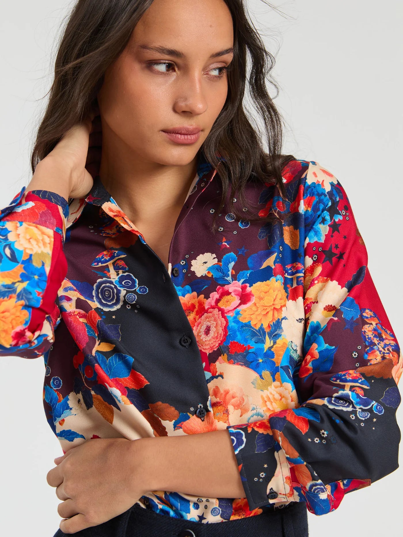 VILAGALLO FLORAL AND MUSHROOM SHIRT