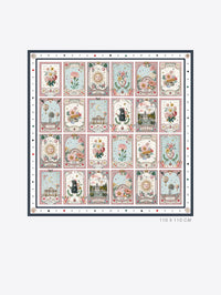 VILAGALLO SILK SCARF MADRID CARDS