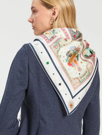 VILAGALLO SILK SCARF MADRID CARDS