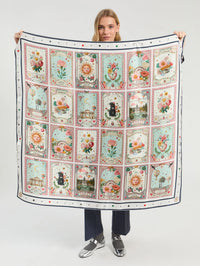 VILAGALLO SILK SCARF MADRID CARDS