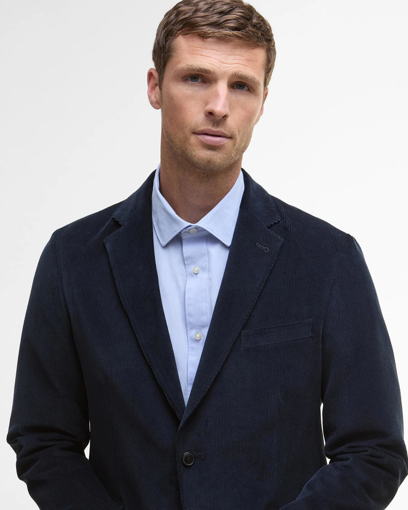 BARBOUR WALLINGTON CORD BLAZER - NAVY