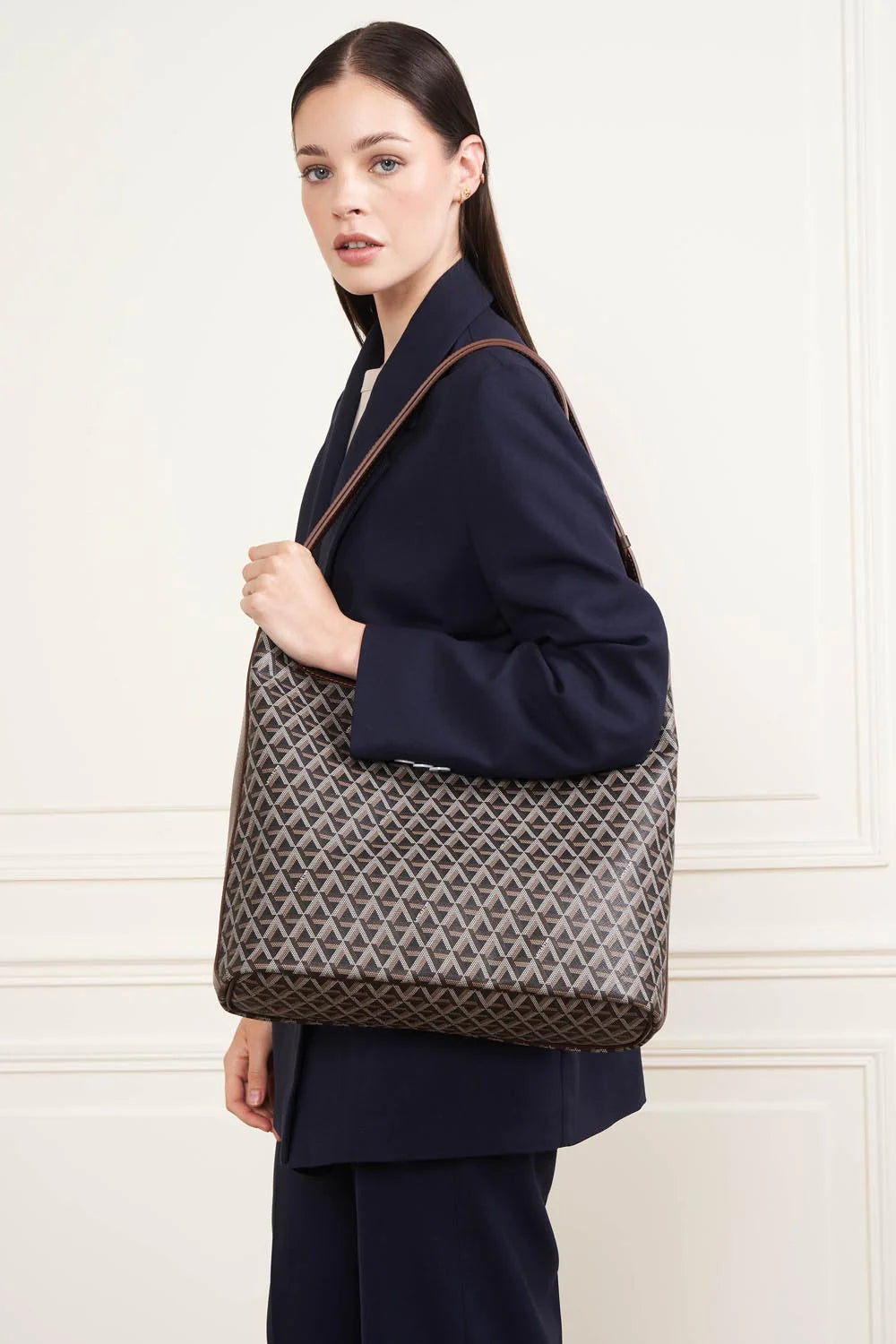 LANCASTER IKON BUCKET BAG BROWN Button Down SF