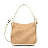 LANCASTER WOVEN HANDBAG - ECRU