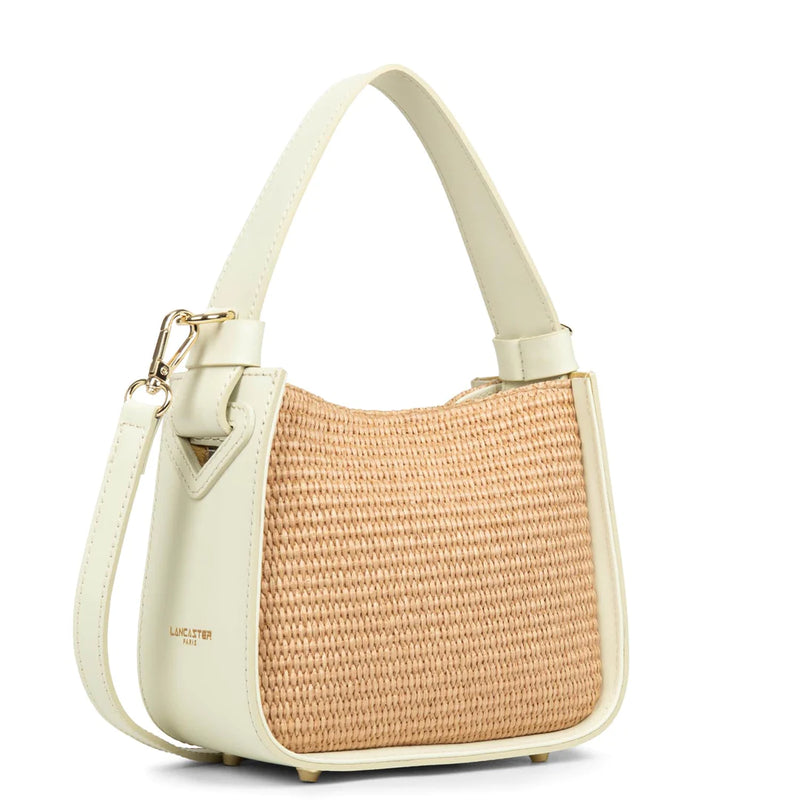 LANCASTER WOVEN HANDBAG - ECRU