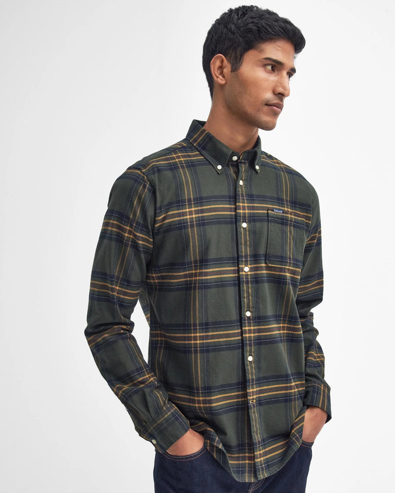 BARBOUR PORTDOWN TAILORED MEN'S SHIRT - OLIVE CHECK
