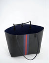 REMI/REID DEPARTURE STRIPE REVERSIBLE TOTE BAG - BLACK/NAVY