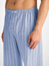 DEREK ROSE MEN'S CLASSIC FIT PAJAMA SET - ARRAN 20 BRUSHED COTTON BLUE