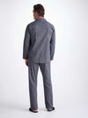 DEREK ROSE MEN'S CLASSIC FIT PAJAMA SET - BRAEMAR 32 BRUSHED COTTON NAVY