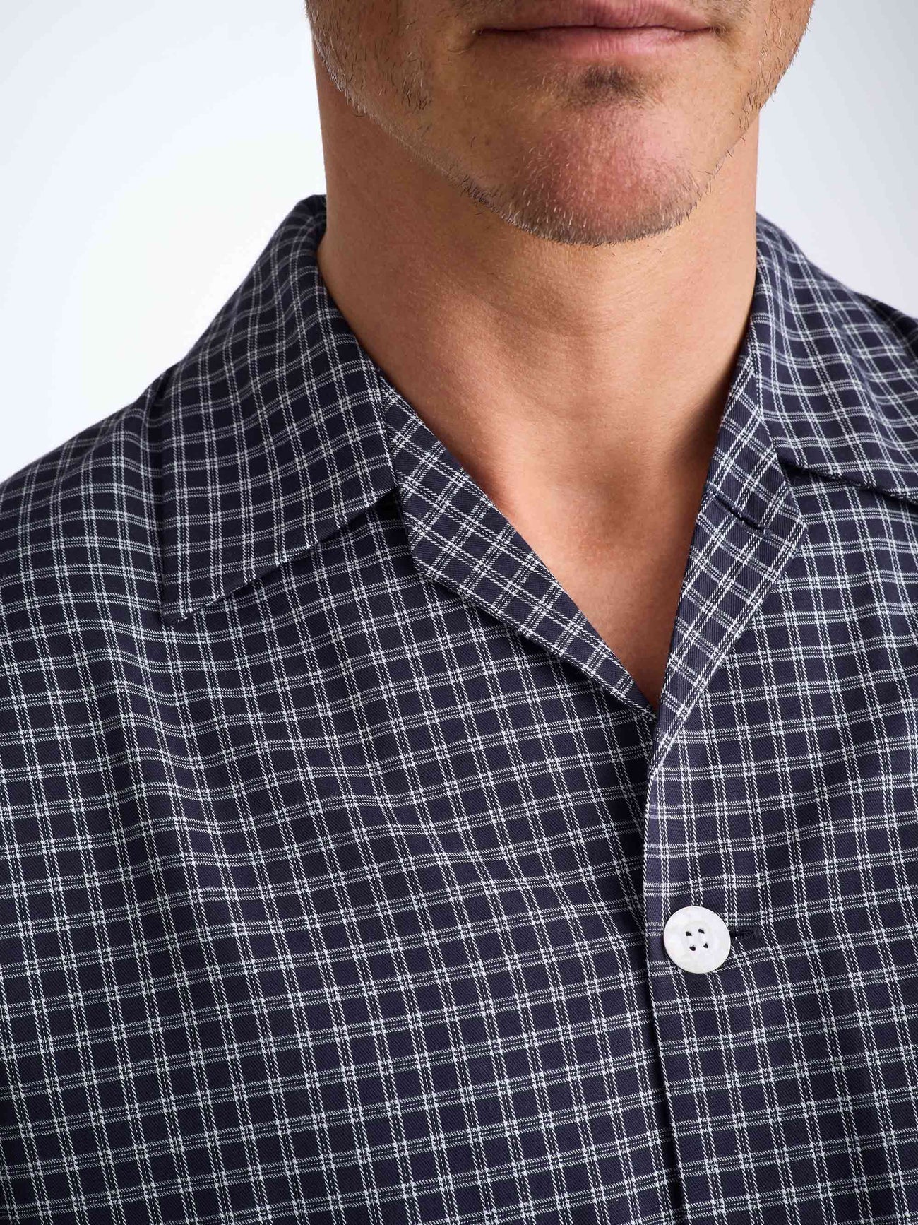DEREK ROSE MEN'S CLASSIC FIT PAJAMA SET - BRAEMAR 32 BRUSHED COTTON NAVY