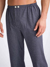 DEREK ROSE MEN'S CLASSIC FIT PAJAMA SET - BRAEMAR 32 BRUSHED COTTON NAVY