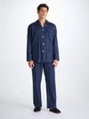 DEREK ROSE MEN'S CLASSIC FIT PAJAMA SET - LINGFIELD COTTON NAVY