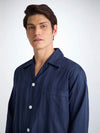 DEREK ROSE MEN'S CLASSIC FIT PAJAMA SET - LINGFIELD COTTON NAVY