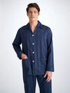 DEREK ROSE MEN'S CLASSIC FIT PAJAMA SET - LINGFIELD COTTON NAVY