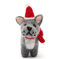 AMICA FELT - FRENCH BULL DOG WITH HAT & SCARF