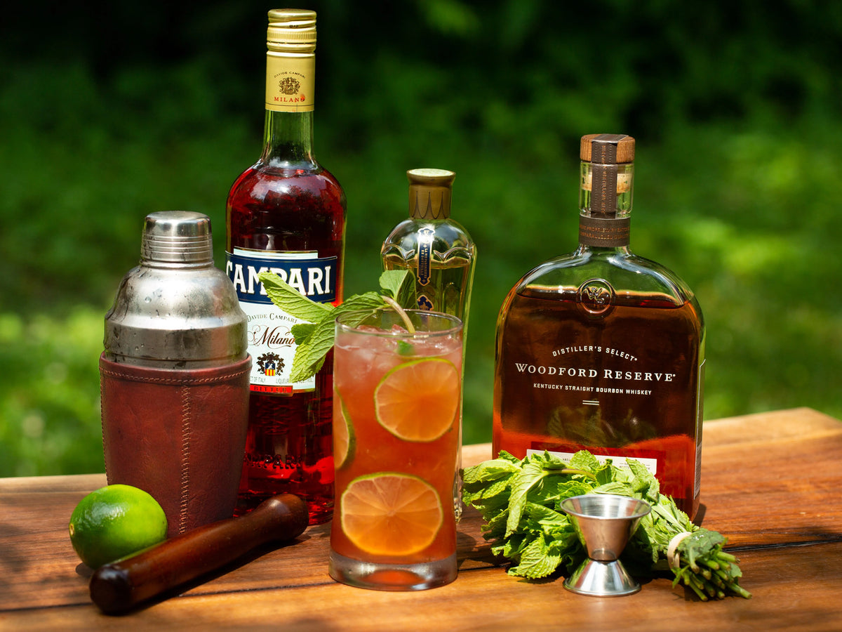 BOSCA 1911 LEATHER HOLLYWOOD COCKTAIL SHAKER