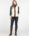 BARBOUR BURFORD WOMEN'S FLEECE VEST - WINTER PEARL/CLASSIC