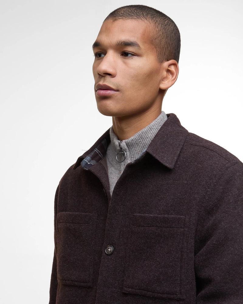 BARBOUR MARLOW TAILORED MEN'S OVERSHIRT - DARK OAK