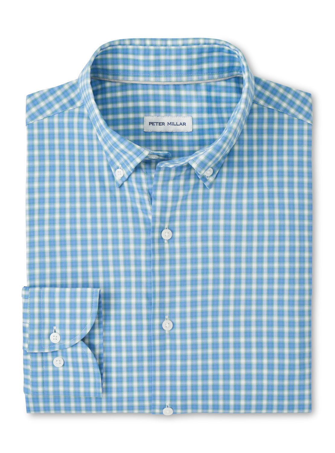 PETER MILLAR FELIX CROWN LITE COTTON-STRETCH SPORT SHIRT - BLUEBIRD
